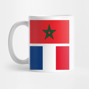 Morocco and France Flag Mug